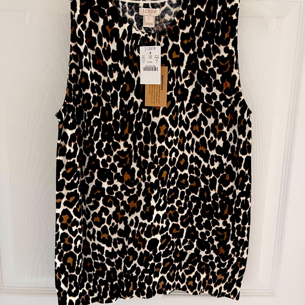 NWT J Crew Leopard TOP